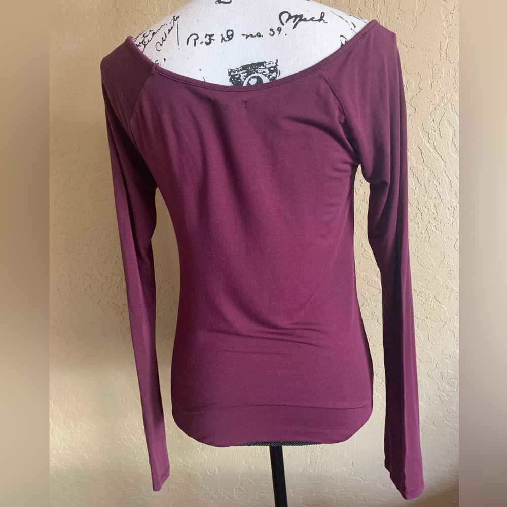Melrose and Market Burgundy Knit Top